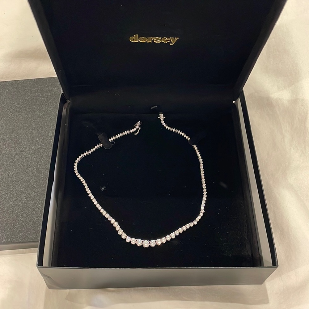 Dorsey Campbell Graduated Tennis Necklace